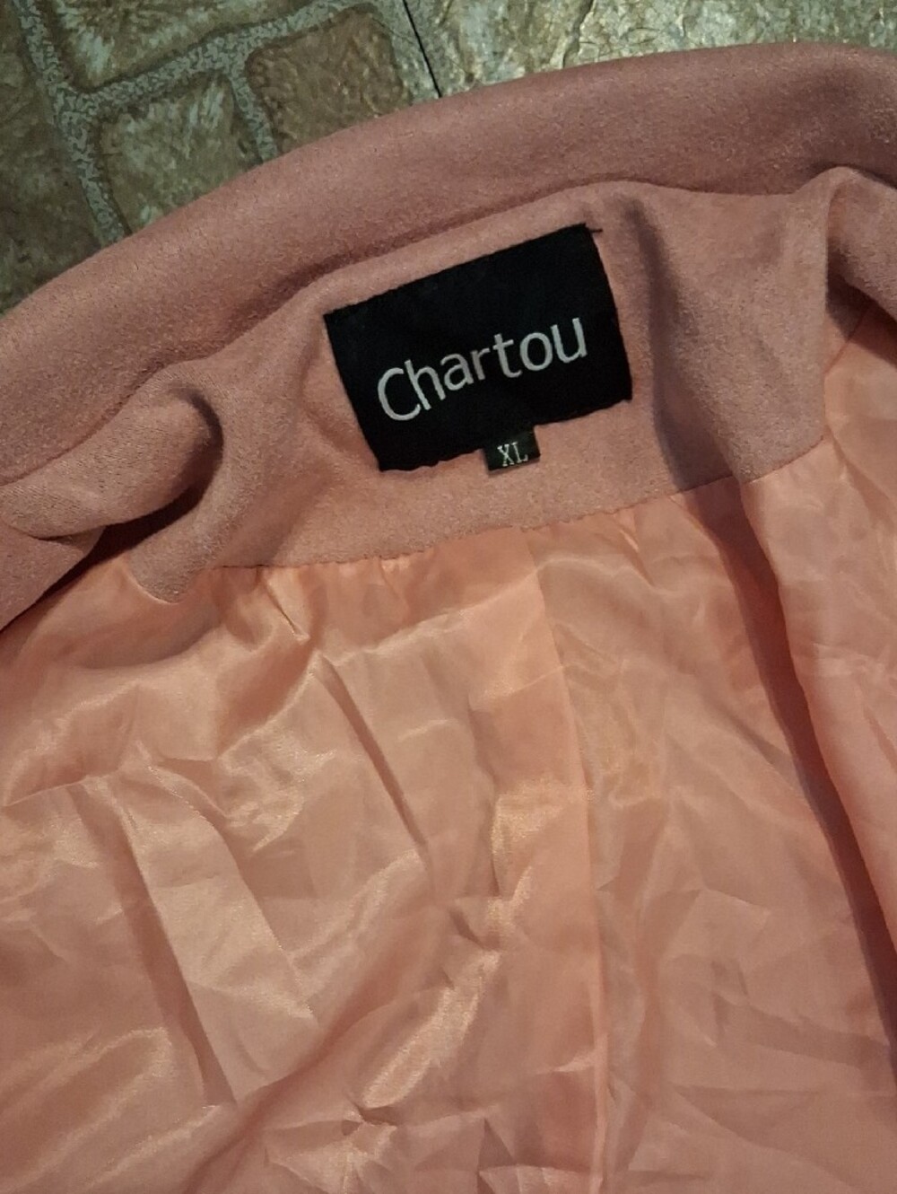 Pink Fringe Faux Suede Jacket Size Xlarge - Picture 2 of 4